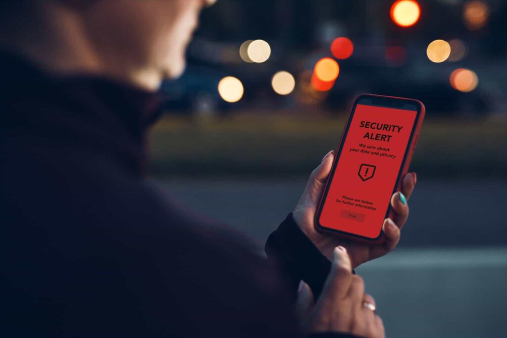 Stay Updated With The Latest Data Breaches security alert on smartphone screen antivirus war 2022 11 14 12 32 08 utc